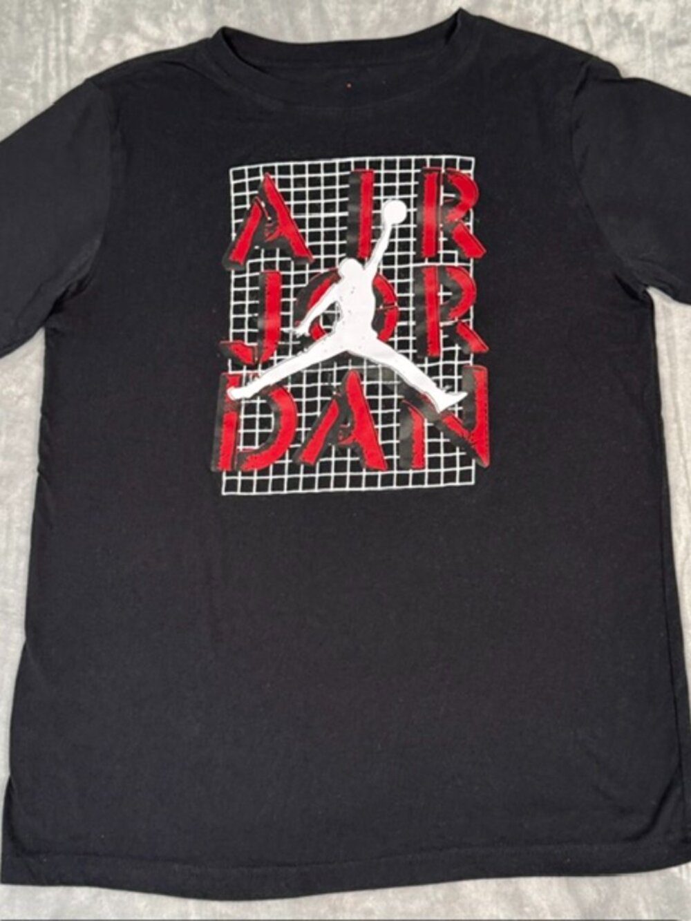 Jordan Jumpman Stack Graphic T Shirt Boys XL 13-15 Black Red Air Jordan EUC
